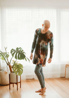 Tunic length flowy tee
