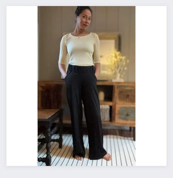 Maillot mérinos personnalisé : Pantalon palazzo adulte/Capri/Short