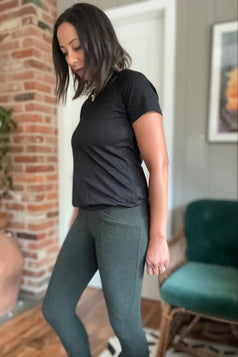 Maillot mérinos personnalisé : Leggings de poche sportifs pour adultes (option courte/capri/pleine longueur)