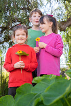 Merino Jersey: Child/Youth Relaxed Fit Raglan with hoodie/pocket/dress option