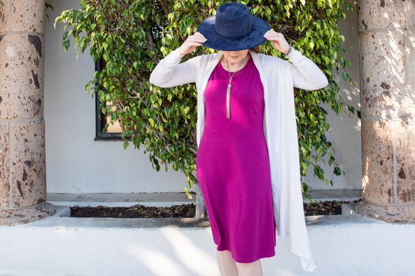 Maillot mérinos personnalisé : robe ajustée et évasée pour adulte (options d'encolure, de manches et de longueur)