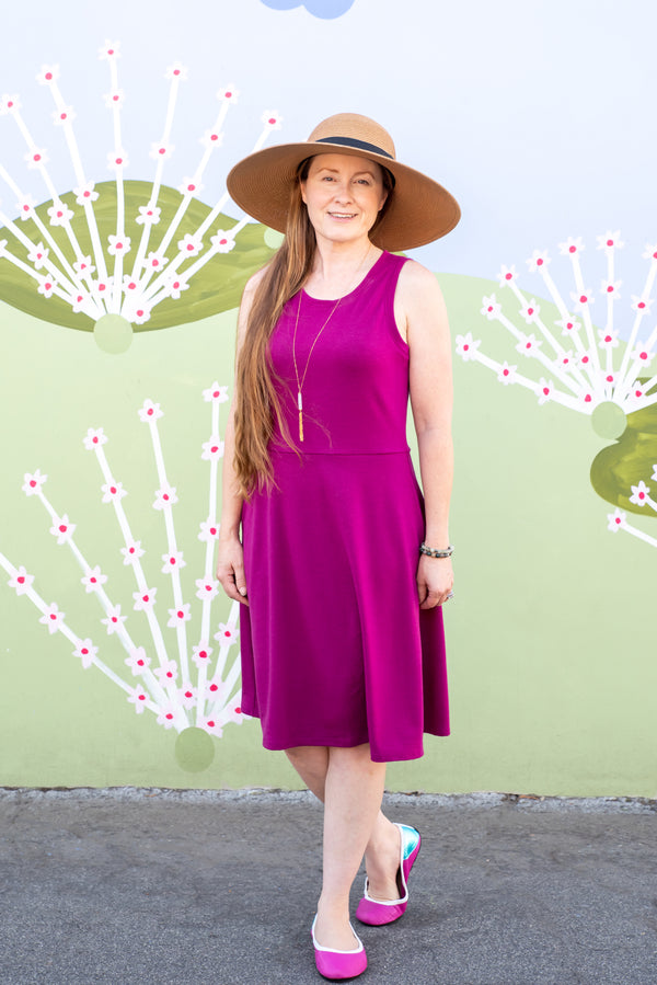 Maillot mérinos personnalisé : robe ajustée et évasée pour adulte (options d'encolure, de manches et de longueur)