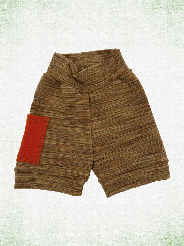 Groß: HOSE Länge Shorts + Tasche (Sediment + Herbstblatt)