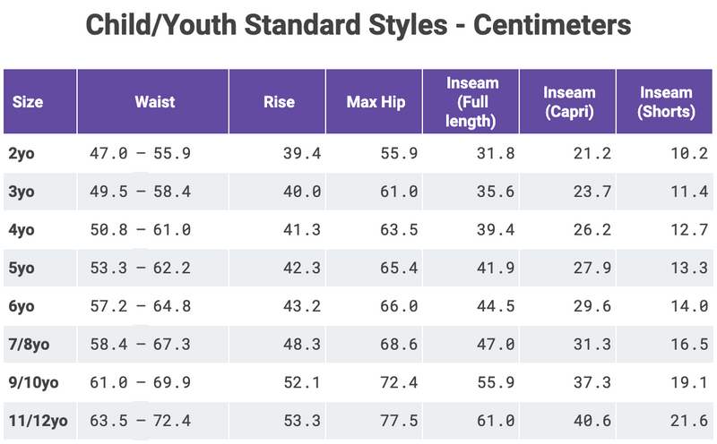 Extended Sizing for Kids.