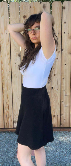 Custom Merino Jersey: Rock in A-Linie für Erwachsene mit Taschen- und Flair-Optionen 