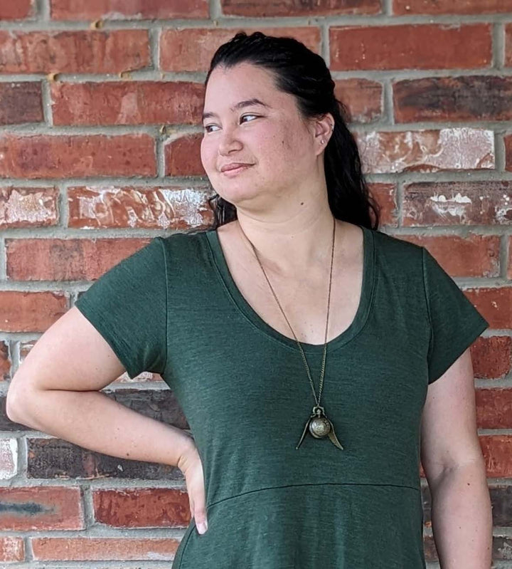 Maillot mérinos personnalisé : robe ajustée et évasée pour adulte (options d&