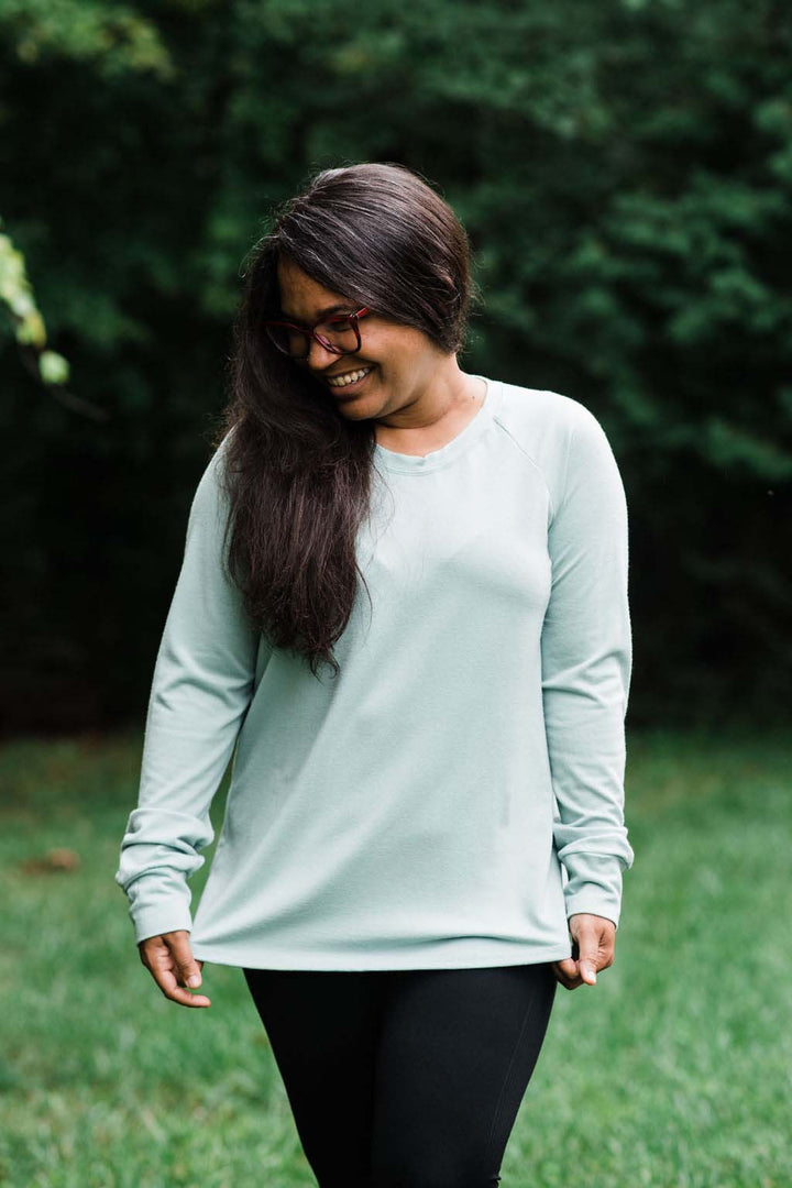 Relaxed Fit Raglan Shirt (sleeve, length, hood, pocket options)