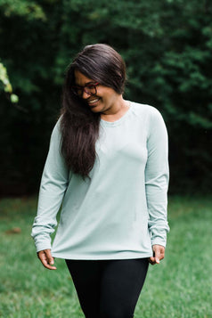 Relaxed Fit Raglan Shirt (sleeve, length, hood, pocket options)